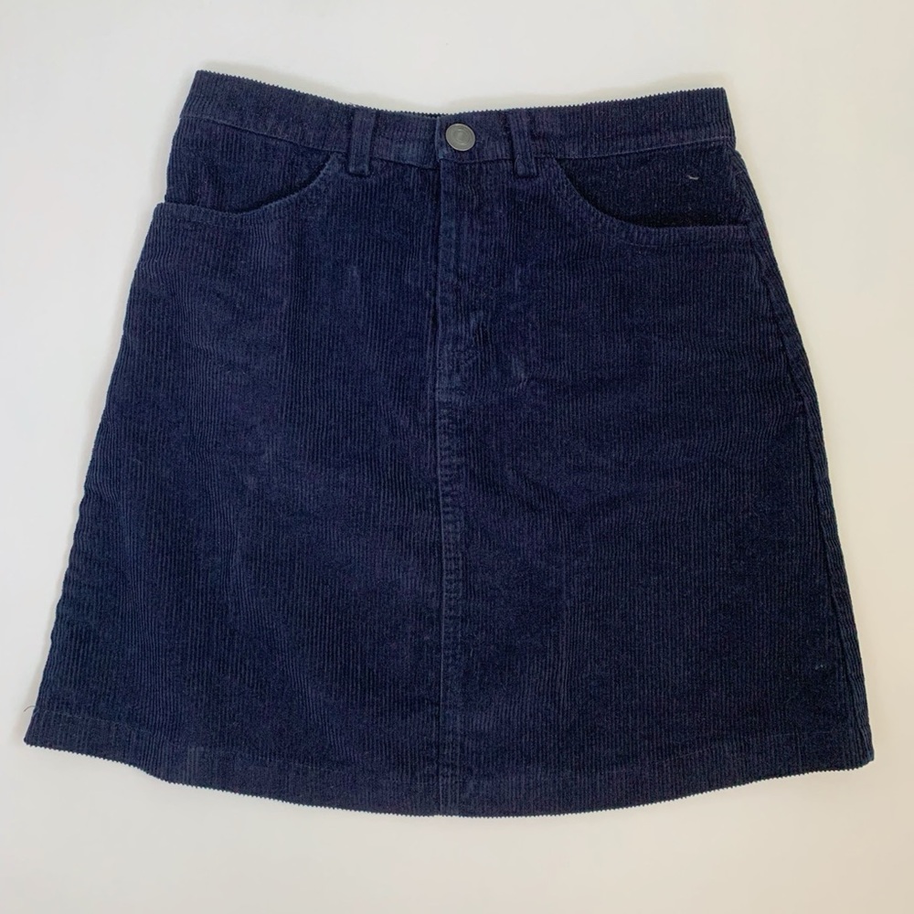Corduroy navy blue skirt